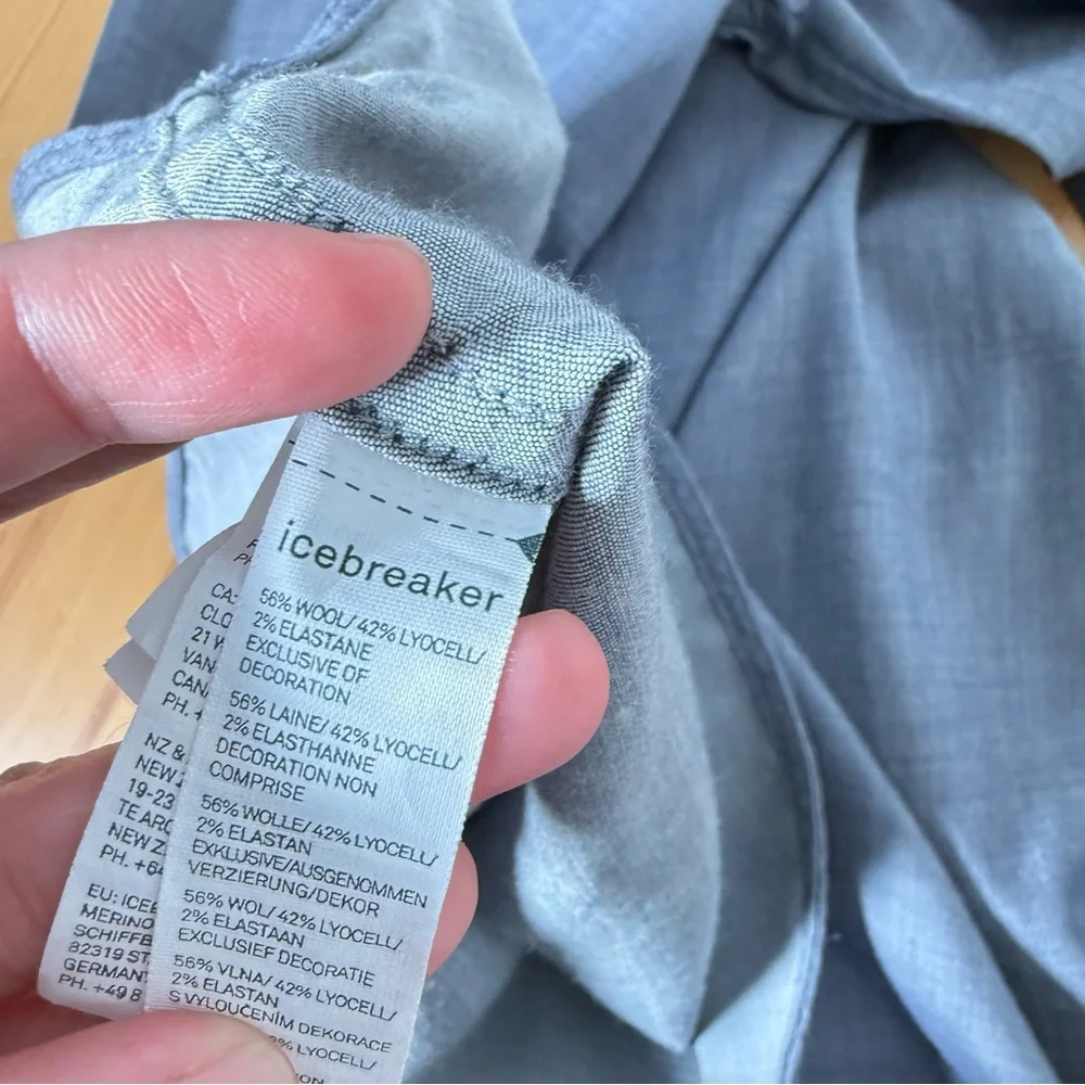 Icebreaker Merino Wool Lyocell Shirt Dress Collared XS - Picture 10 of 10